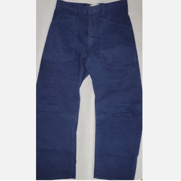 Nili Lotan Shon Pant Carbon Bow Leg Carpenter 2 marine blue - Picture 2 of 8